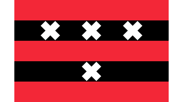 Vlag gemeente Amstelveen Vlag gemeente Amstelveen - in kleur op transparante achtergrond - 600 * 337 pixels